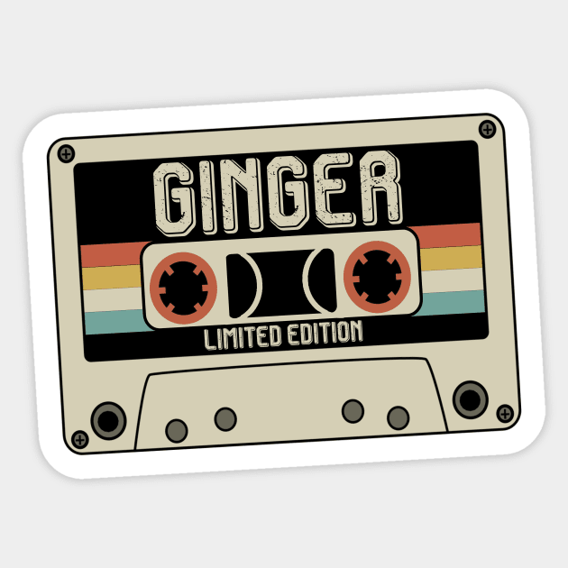 Ginger - Limited Edition - Vintage Style Sticker by Debbie Art